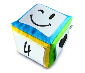 Zestaw kostka edukacyjna z kieszonkami do uzupełniania + karty + pisak MIĘKKA