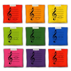 Woreczki gimnastyczne Akson ZESTAW NUTKI Z KLUCZEM WIOLINOWYM na pięciolinii