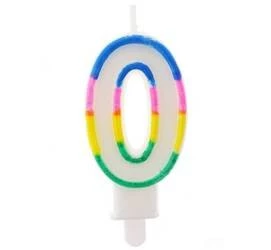 Świeczka fluorescencyjna na tort cyfra 0 GoDan