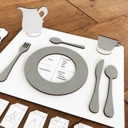 Drewniana układanka My Plate do nauki angielskiego