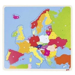 Układanka edukacyjna Mapa Europy - puzzle drewniane