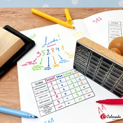 Stempel Rozkład liczby na tysiące setki dziesiątki jedności