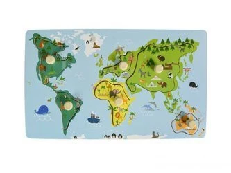 Układanka z uchwytami mapa świata