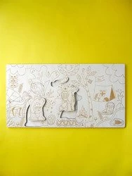 Puzzle drewniane "Chodzi lisek koło drogi" Stuka Puka