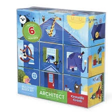 Klocki układanki, mały architekt, Crocodile Creek