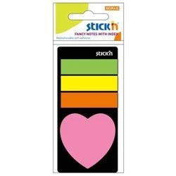 Zakładki Indeksujące Neon + Notes Serduszko