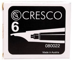 Naboje atramentowe czarne 6 szt., Cresco