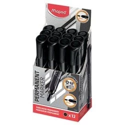 Marker Permanentny Marker'Peps Okrągła Końcówka Czarny 1 szt.