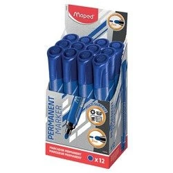 Marker Permanentny Marker'Peps Okrągła Końcówka Niebieski 1 szt.
