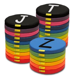 Poduszki EKOSKÓRA zestaw ALFABET A-Z  (26 sztuk)