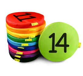 Poduszki EKOSKÓRA  wysokość 6 cm zestaw Liczby 11-20 