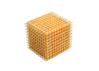 Moyo Montessori | Złote perły - sześcian (1000) MAT0231_M088