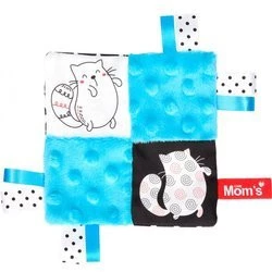 Szmatka-przytulanka Szeleścik z kotkiem niebieski