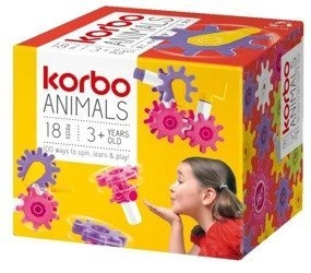 Klocki Korbo - zestaw Animals 18 elementów