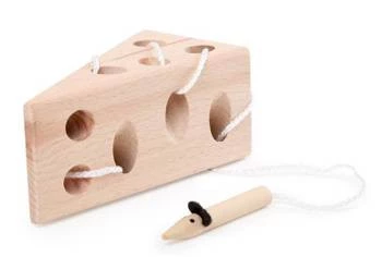 Drewniana przeplatanka serek z myszką