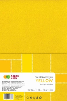 Filc żółty A4
