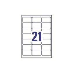 Naklejki na zeszyty bez wzoru 63,5x38,1 mm 21 szt/arkusz