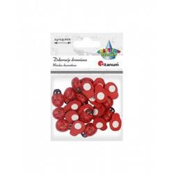 Ozdoby drewniane Biedronki 24 szt. 14x19mm Titanum