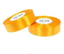 Wstążka satynowa 2,5 x 100 cm pomarańczowa