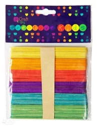 Patyczki kreatywne do lodów kolorowe 50szt.