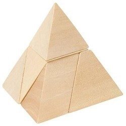 Drewniana piramidka - układanka logiczna, Goki HS 108