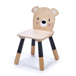Drewniane krzesełko, Miś, kolekcja mebli Forest, Tender Leaf Toys
