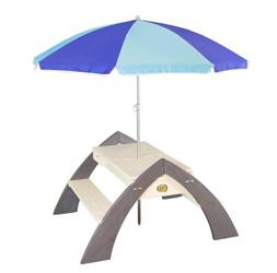 Drewniany Stół piknikowy z parasolem Delta Axi