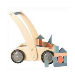 Drewniany pchacz z klockami | Egmont Toys®