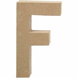Duża litera "F" z papier-mache