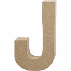 Duża litera "J" z papier-mache