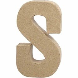 Duża litera "S" z papier-mache