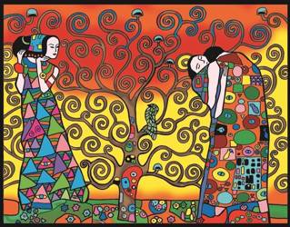Kolorowanka Welwetowa 47x35 Klimt Trzy Okresy Życia Ludzkiego