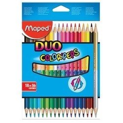 Kredki Colorpeps Duo Dwustronne  18 szt = 36 Kolorów