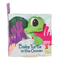 Książeczka interaktywna, mały żółwik 216120-Manhattan Toy, zabawki dla niemowląt