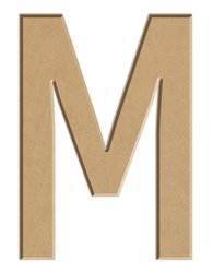Litera płaska M z MDF H: 10 cm