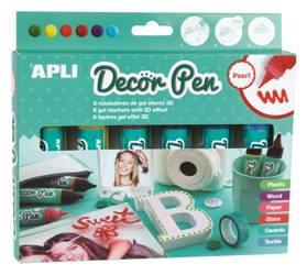 Markery żelowe z efektem 3D Apli Kids - Perłowe 6 kolorów