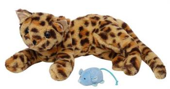 Maskotka pluszowy kotek Leopard Loki z myszką 160140-Manhattan Toy, przytulanki