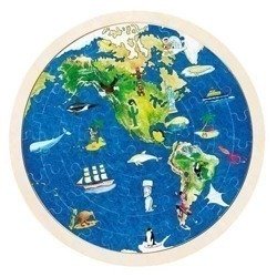Puzzle wzór mapa Świata, Goki 57666