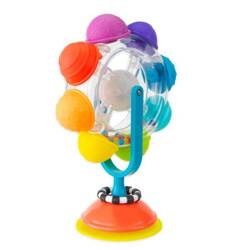 Świecący kołowrotek, zabawka sensoryczna z przyssawką, 6 m+, Sassy