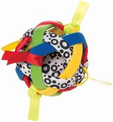 Zabawka dla dzieci, Sensoryczna tęczowa piłka 208130-Manhattan Toy, zabawki dla niemowlaków