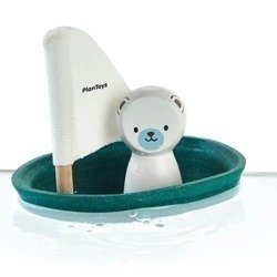 Żaglówka z misiem polarnym, zabawka do kąpieli | Plan Toys®