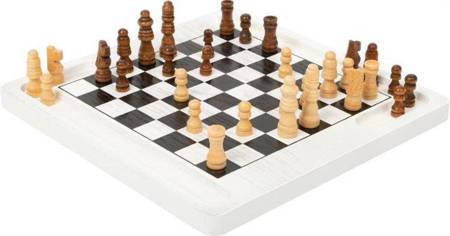 2 w 1 szachy i warcaby na drewnianej planszy 11395-Small Foot, gry dla dzieci