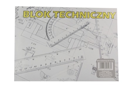 Blok techniczny A4 biały 