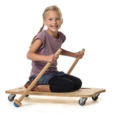 Drewniana deskorolka dla dzieci deska na kółkach Maxi Roller Board 44443 Erzi pojazdy dla dzieci