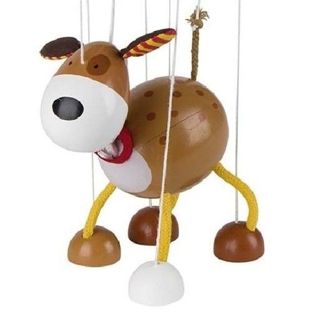Drewniana marionetka wzór Pies, Goki 51755