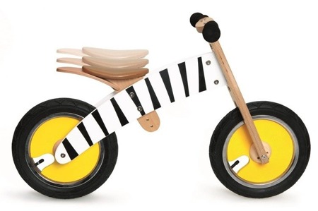 Drewniany rowerek biegowy Zebra Scratch