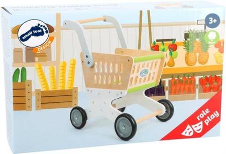 Drewniany wózek na zakupy Pastelowy szyk 11161-Small Foot,zabawki dla dzieci