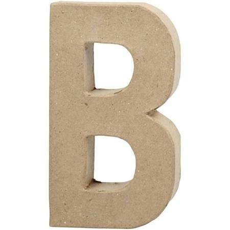 Duża litera "B" z papier-mache