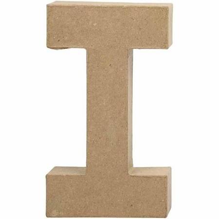 Duża litera "I" z papier-mache