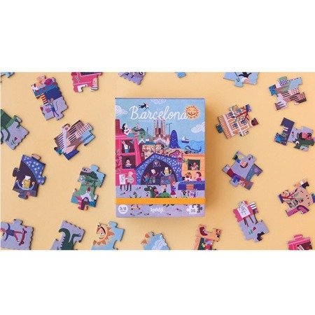 Dwustronne puzzle dla dzieci, Barcelona - Dzień i Noc | Londji®